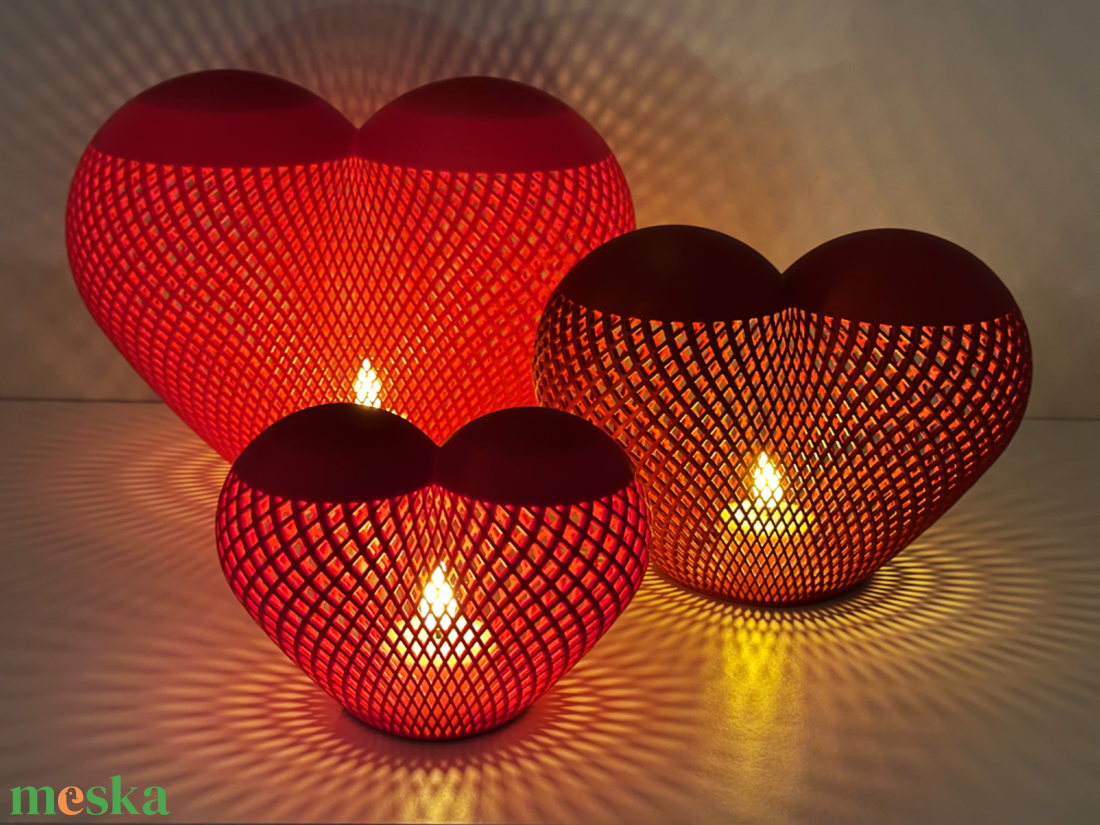 Valentinnapi Világító Szívecskés Dekoráció - otthon & életmód - dekoráció - asztal és polc dekoráció - asztaldísz - Meska.hu