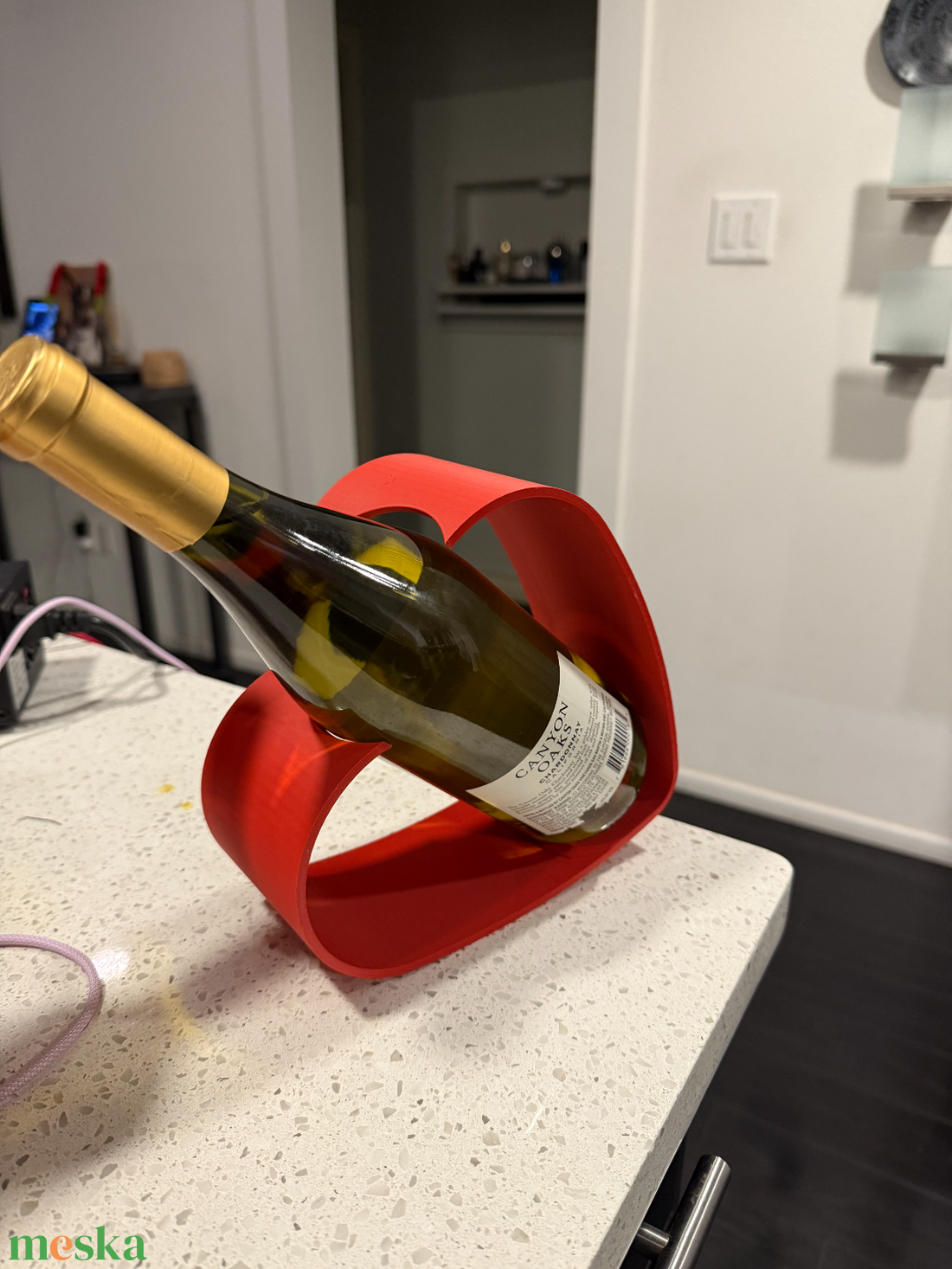 Szívecskés Bortartó Valentinnapra - otthon & életmód - konyhafelszerelés, tálalás - tálalás - bortartó - Meska.hu