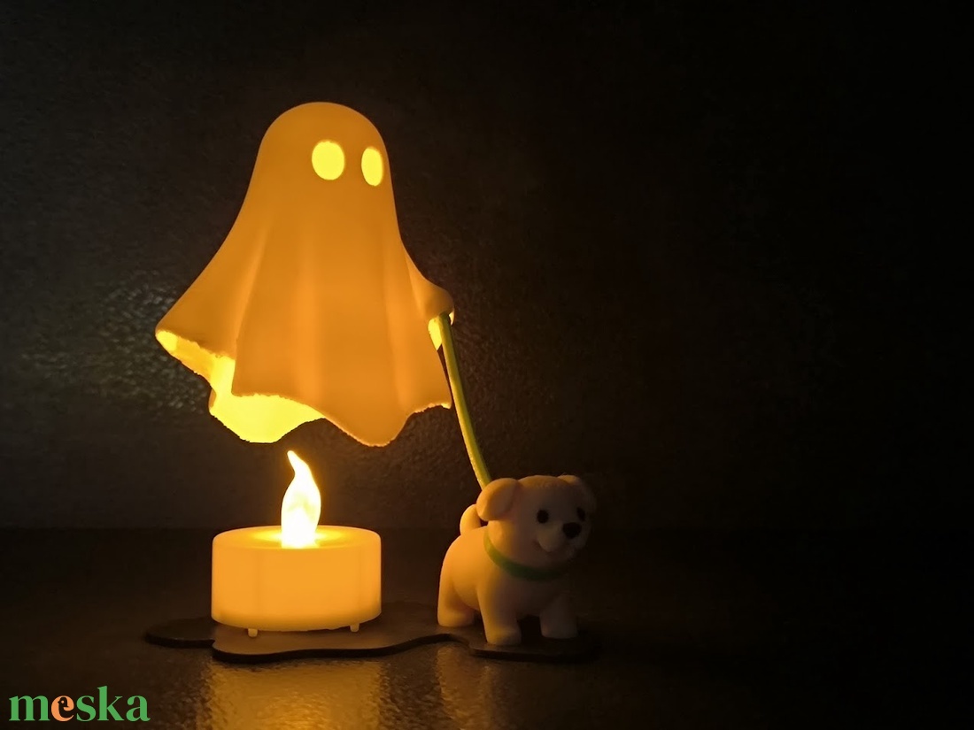 Kicsi Világító Kuyás Szellem Polcdísz - otthon & életmód - dekoráció - halloween - halloweeni dekoráció - Meska.hu