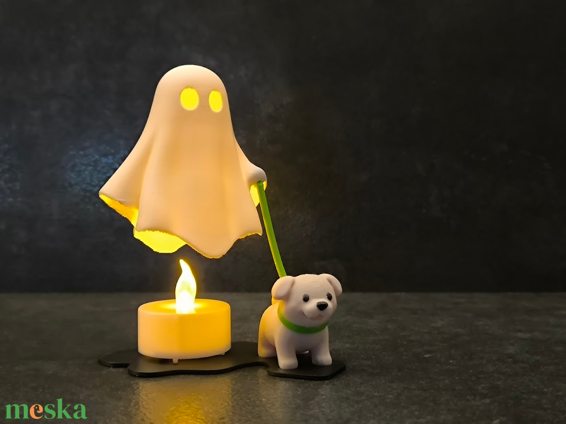 Kicsi Világító Kuyás Szellem Polcdísz - otthon & életmód - dekoráció - halloween - halloweeni dekoráció - Meska.hu