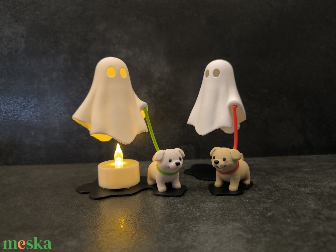 Kicsi Világító Kuyás Szellem Polcdísz - otthon & életmód - dekoráció - halloween - halloweeni dekoráció - Meska.hu