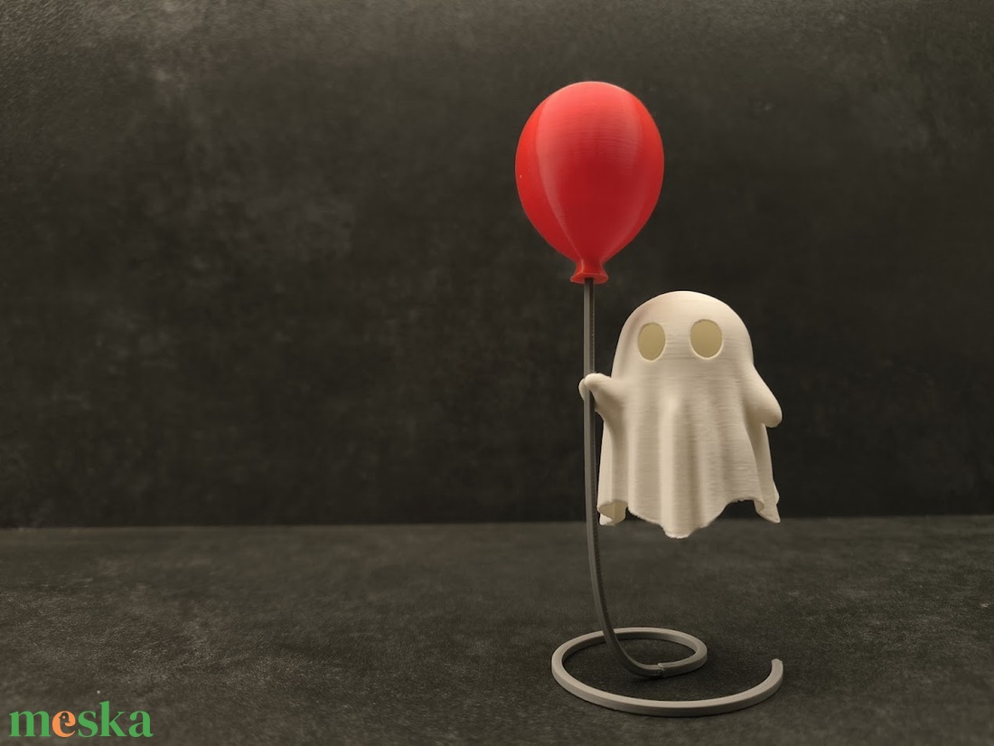Kicsi Világító Lufis Szellem Polcdísz - otthon & életmód - dekoráció - halloween - halloweeni dekoráció - Meska.hu