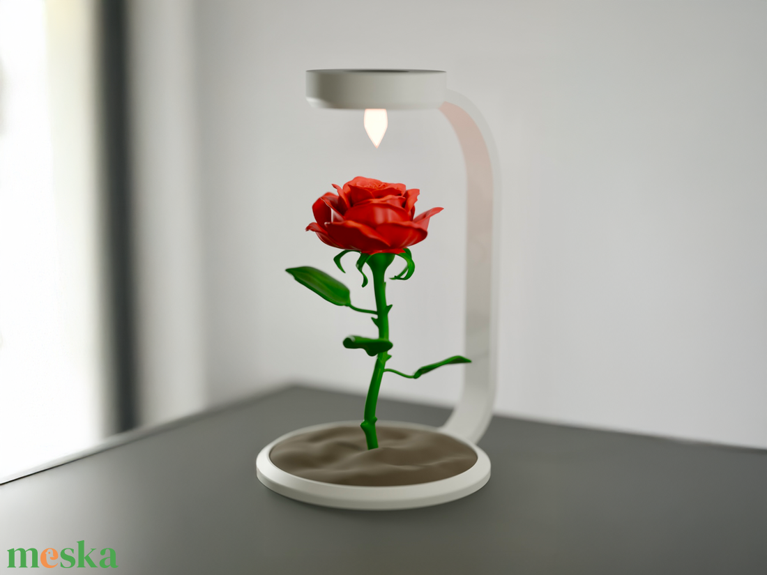  Örökrózsa Valentinnapra Led Hangulatvilágítással - otthon & életmód - dekoráció - virágdísz és tartó - virágbox, virágdoboz - Meska.hu