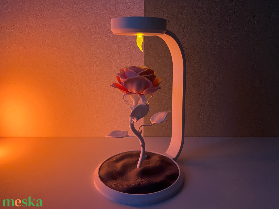  Örökrózsa Valentinnapra Led Hangulatvilágítással - otthon & életmód - dekoráció - virágdísz és tartó - virágbox, virágdoboz - Meska.hu