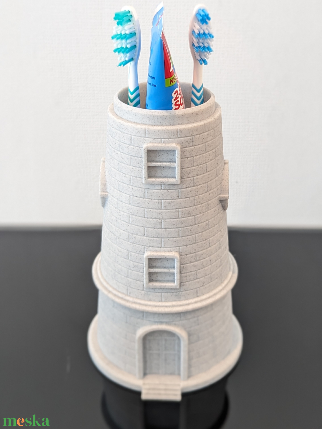 Világítótorony Fürdőszobai rendszerező és fogkefetartó - otthon & életmód - fürdőszoba - fogkefetartó - Meska.hu