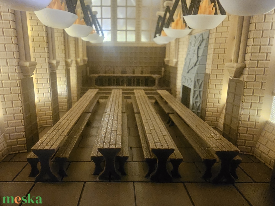 Harry Potter � Hogwarts Great Hall világító könyvtámasz  3D dioráma dekoráció - otthon & életmód - dekoráció - asztal és polc dekoráció - könyvszobor - Meska.hu