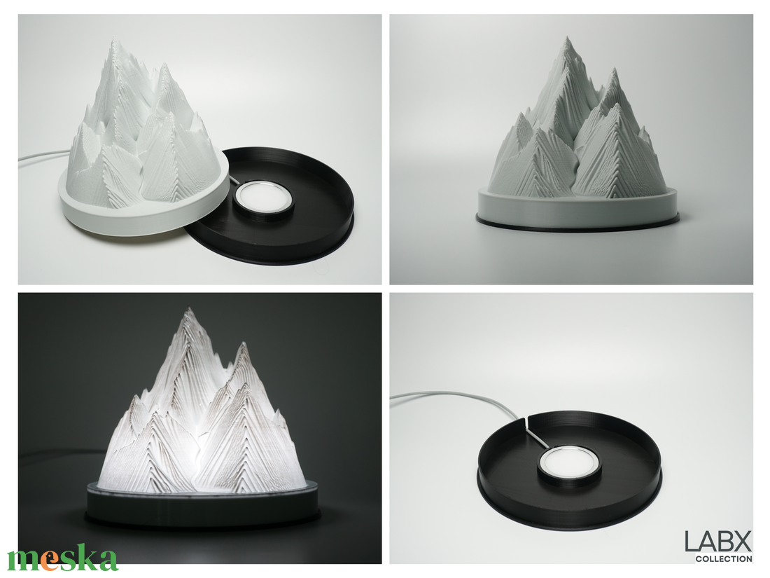Modern hegy formájú hangulatlámpa  Minimalista LED dekoráció - otthon & életmód - lámpa - hangulatlámpa - Meska.hu