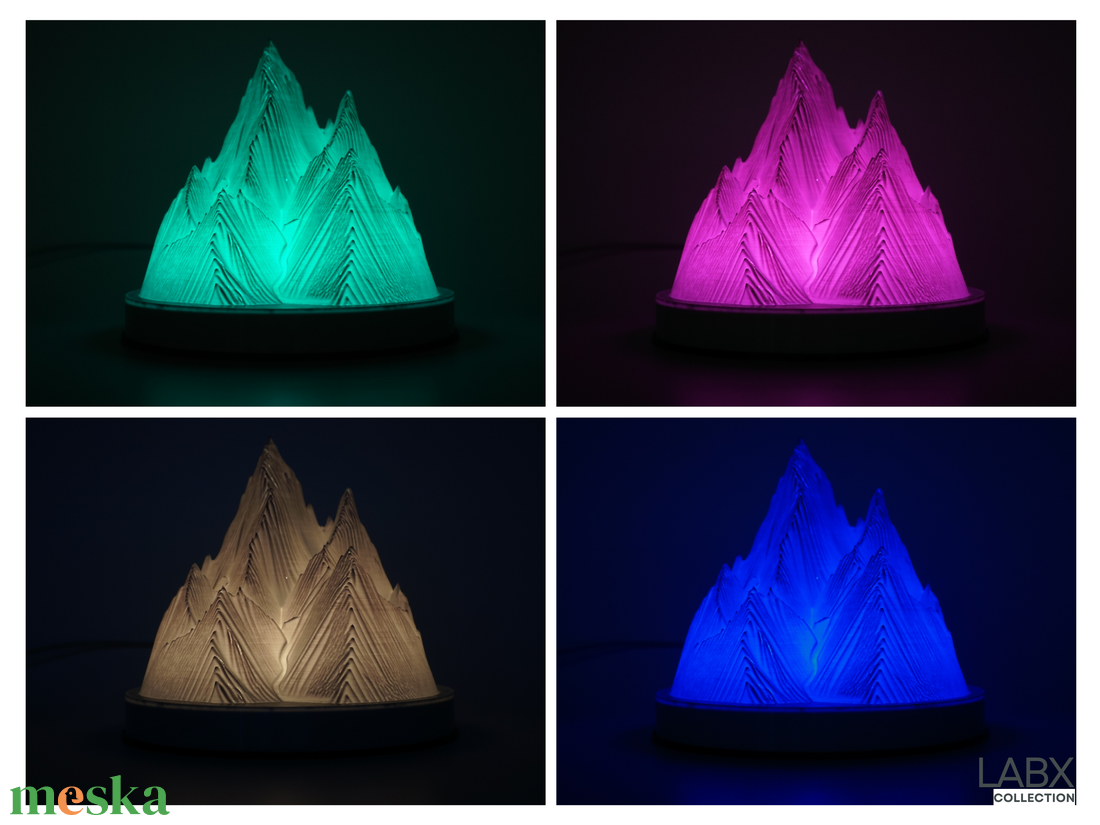 Modern hegy formájú hangulatlámpa  Minimalista LED dekoráció - otthon & életmód - lámpa - hangulatlámpa - Meska.hu