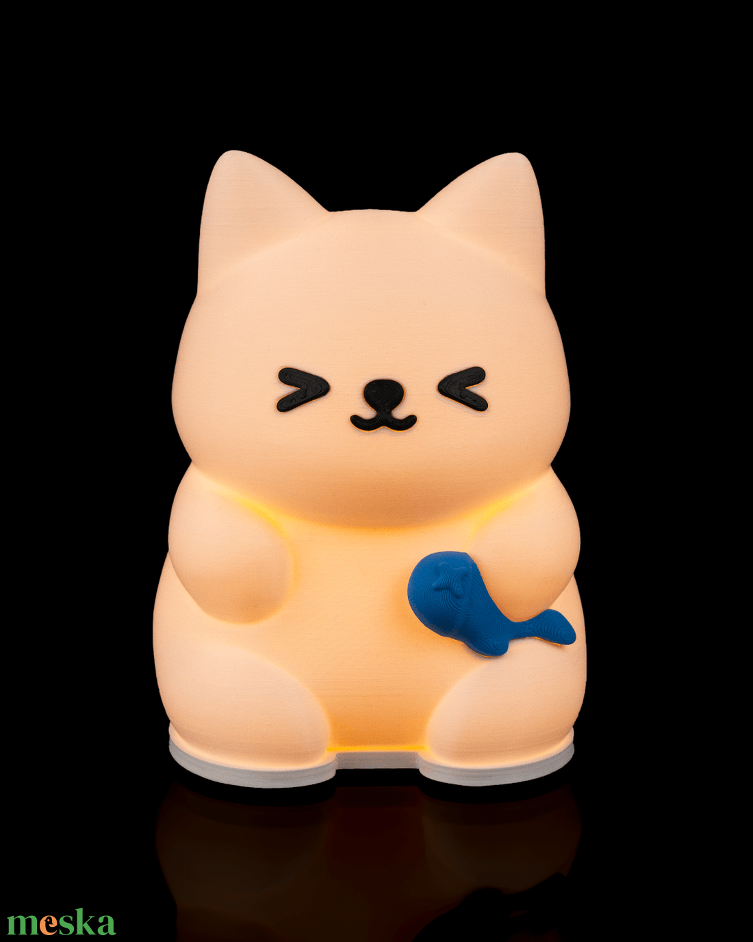 MeowGlow � Cuki cicás hangulatlámpa hallal, meleg fényű LED - otthon & életmód - lámpa - hangulatlámpa - Meska.hu