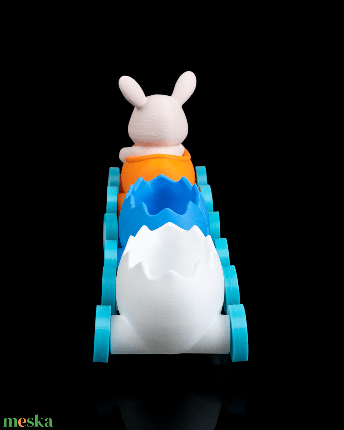 Húsvéti Csokitartó Nyuszivonat  - ünnepi díszek, dekorációk - húsvéti díszek és dekorációk - Meska.hu