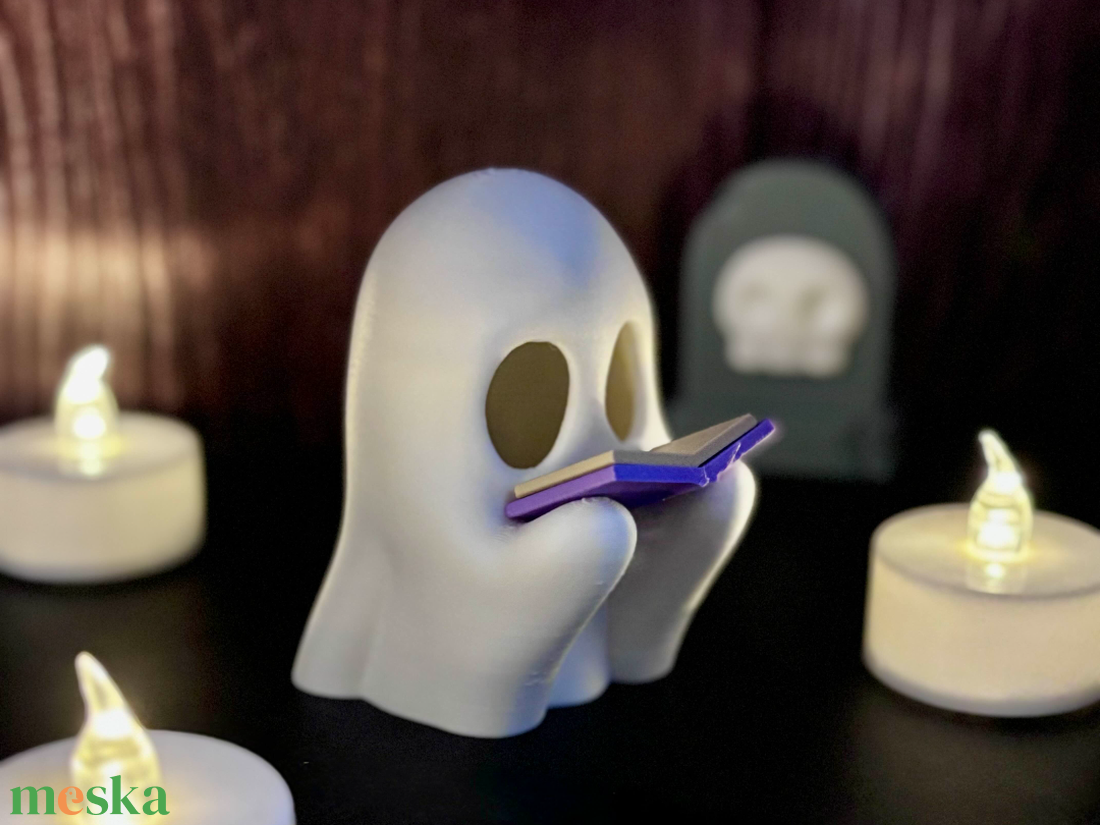 Kicsi Világító Kávézó Szellem Polcdísz - otthon & életmód - lámpa - hangulatlámpa - Meska.hu