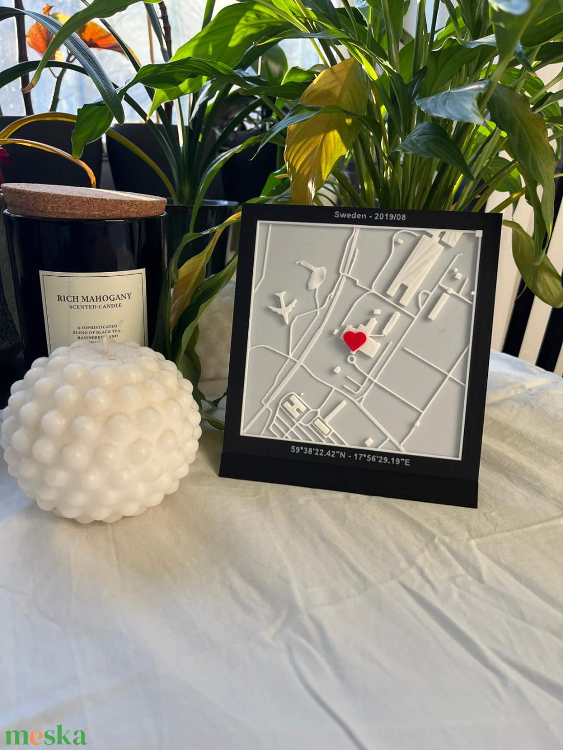 Ahol minden elkezdődött � Személyre szabható emléktérkép - esküvő - dekoráció - asztaldísz - Meska.hu