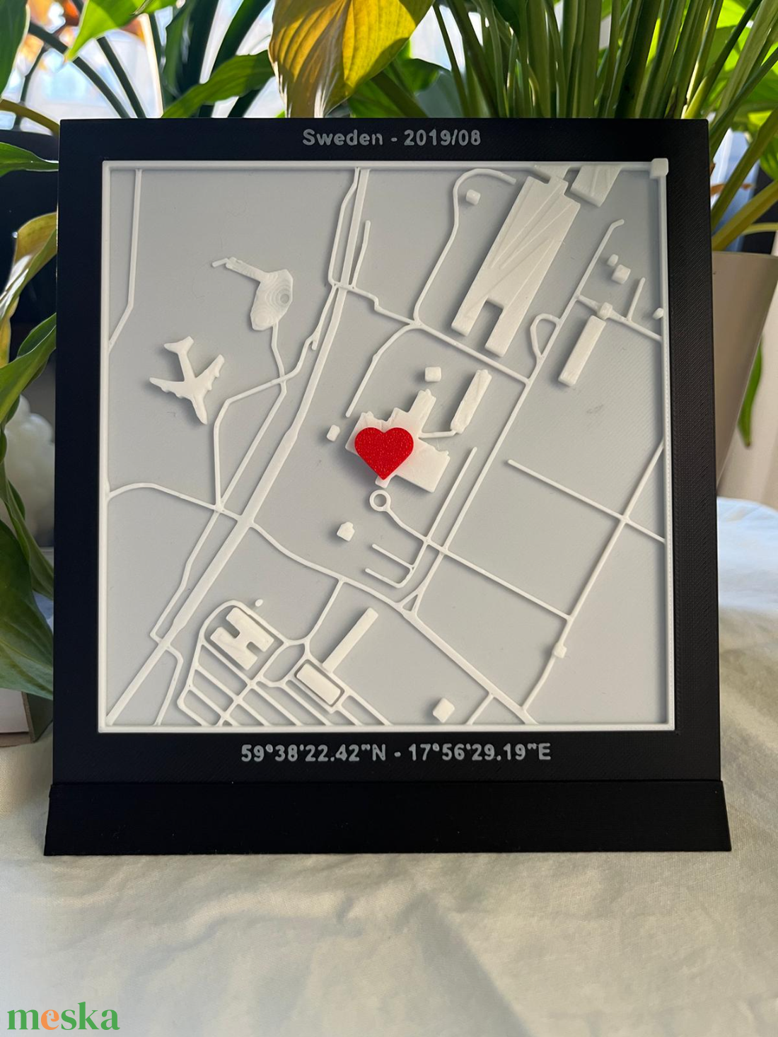 Ahol minden elkezdődött � Személyre szabható emléktérkép - esküvő - dekoráció - asztaldísz - Meska.hu