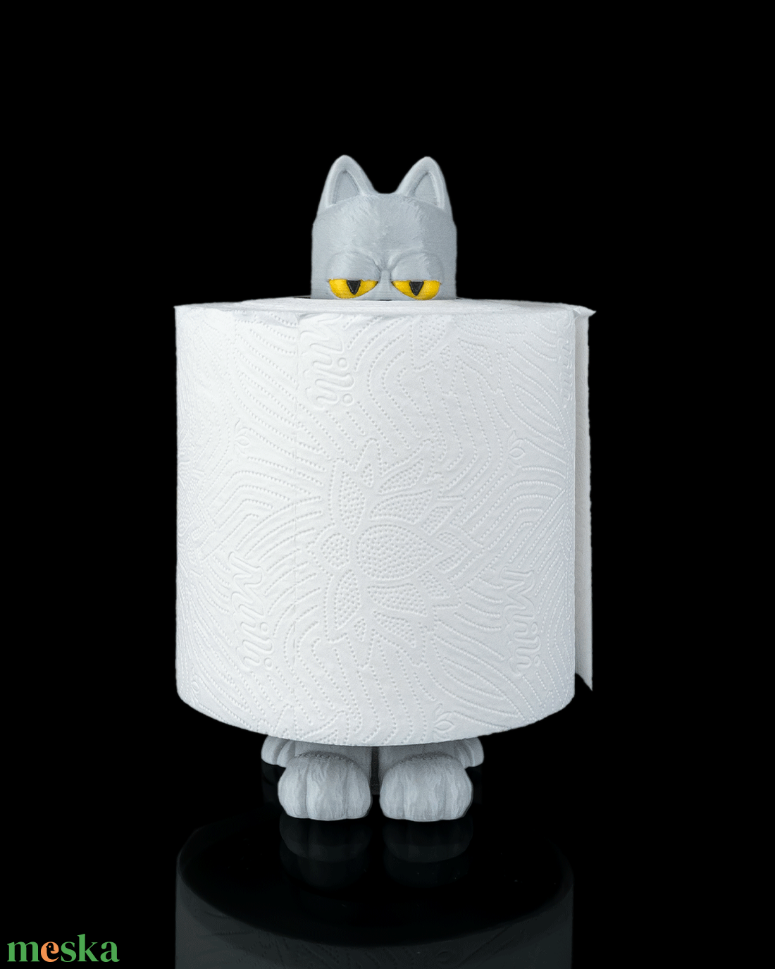 Kukucskáló cicás WC-papír tartó - otthon & életmód - fürdőszoba - fürdőszobai tároló - Meska.hu