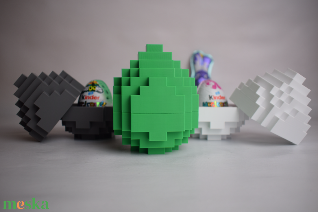 Minecraft Húsvéti Kinder Meglepetés Tojás Tartó - ünnepi díszek, dekorációk - húsvéti díszek és dekorációk - húsvéti tojástartó - Meska.hu