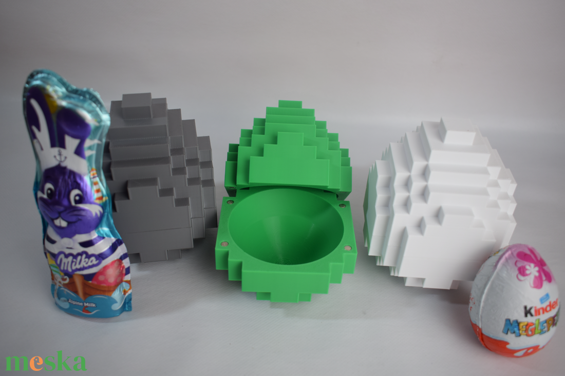 Minecraft Húsvéti Kinder Meglepetés Tojás Tartó - ünnepi díszek, dekorációk - húsvéti díszek és dekorációk - húsvéti tojástartó - Meska.hu