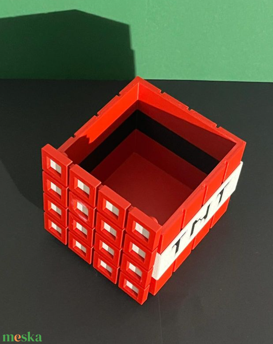 Minecraftos Asztali Tolltartó és Poháralátét - otthon & életmód - papír, írószer - tolltartó & ceruzatekercs - Meska.hu