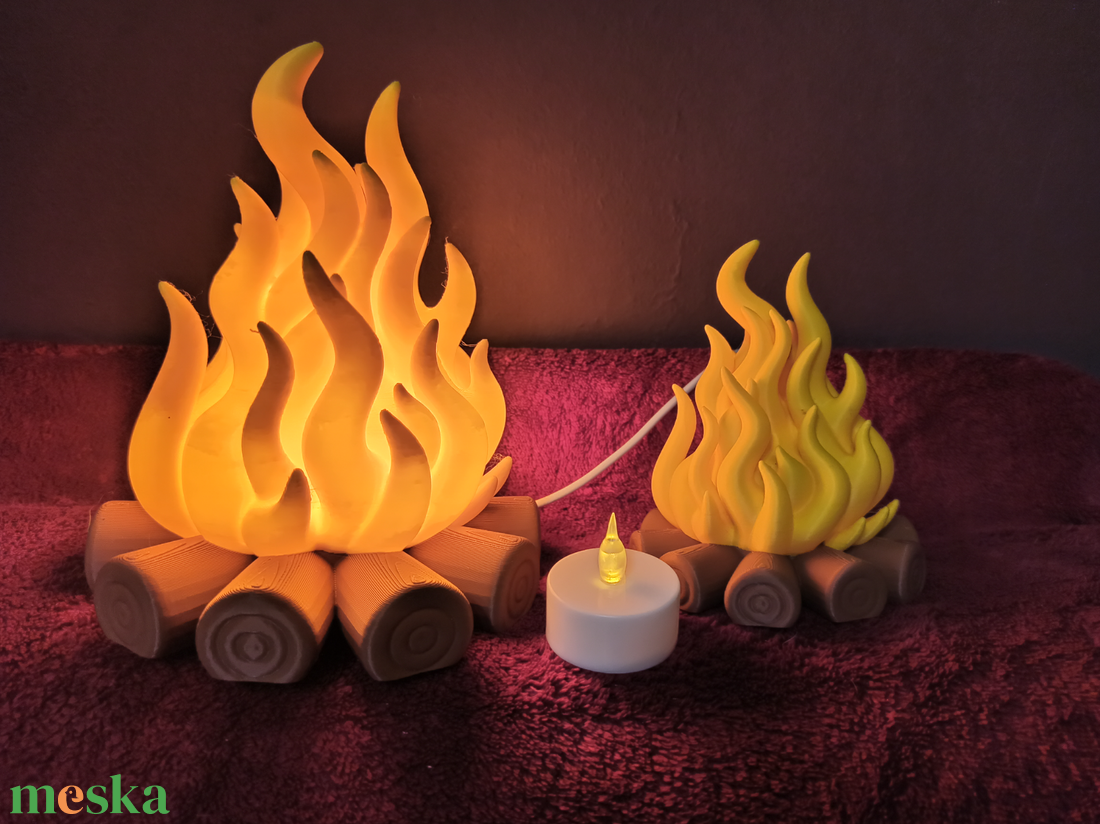 Tábortűz LED hangulatfény - otthon & életmód - lámpa - hangulatlámpa - Meska.hu