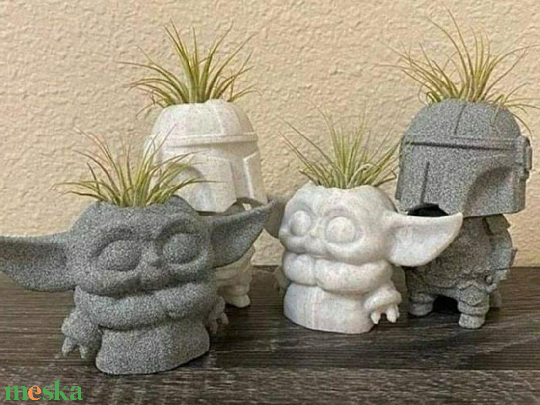 Star Wars  Baba Yoda és Stormtrooper ültető szett - otthon & életmód - virágdekoráció - virágtartó - váza - Meska.hu