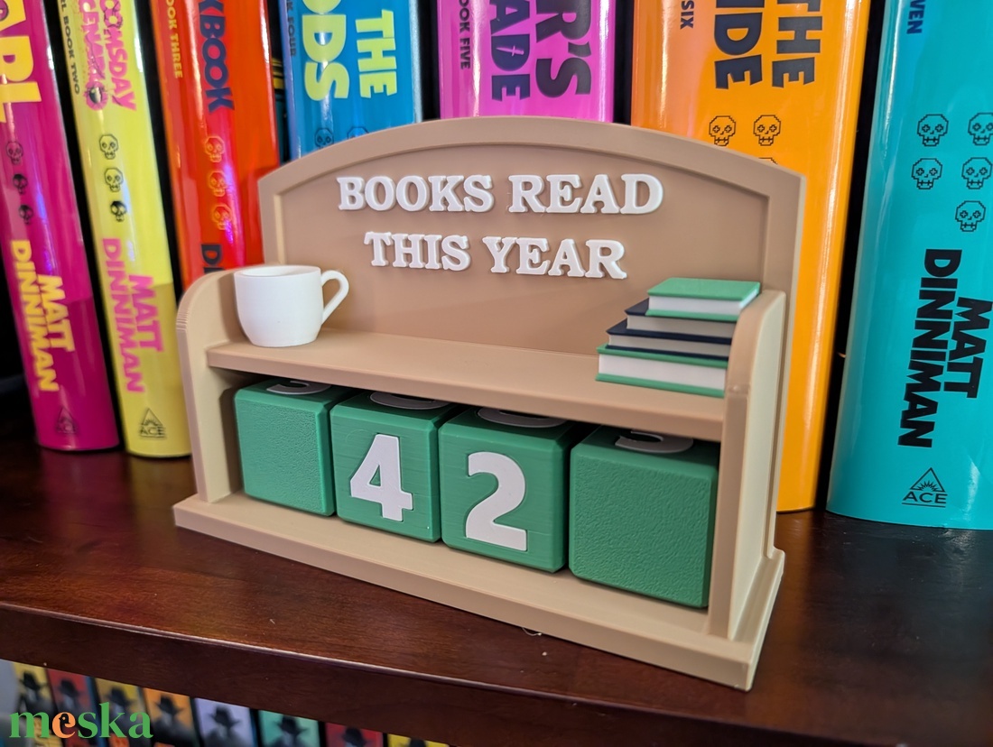 Idén elolvasott könyvek � könyves számláló dekor - könyv & zene - könyvjelző - Meska.hu