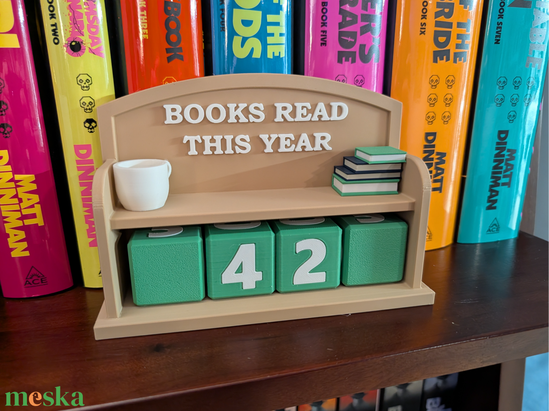 Idén elolvasott könyvek � könyves számláló dekor - könyv & zene - könyvjelző - Meska.hu