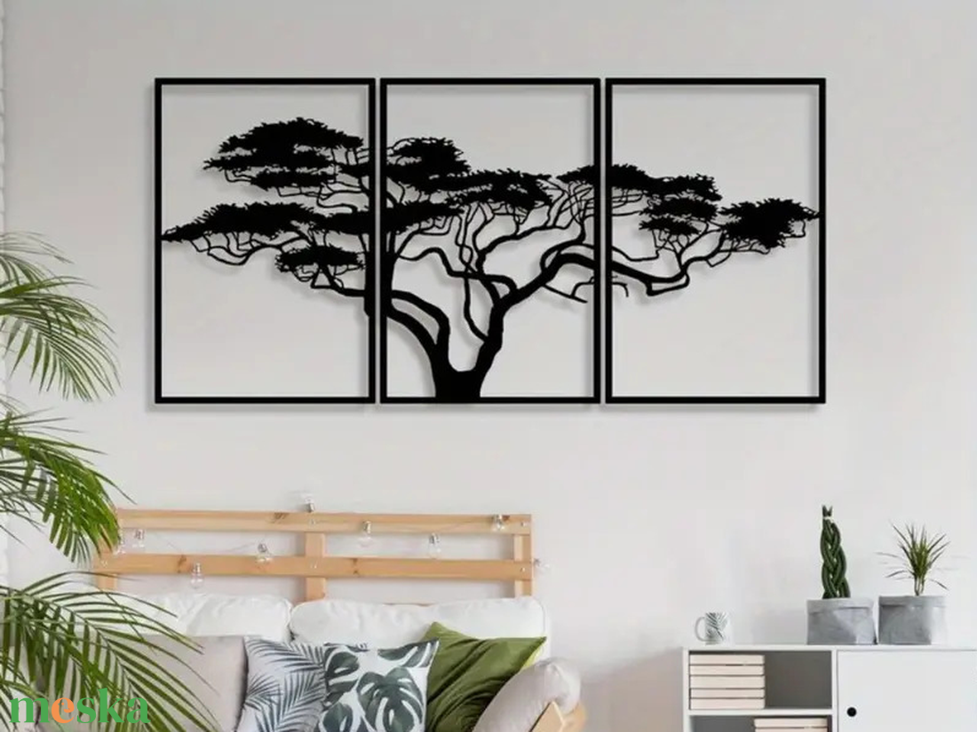 3 részes 3D fa sziluett faldekor - otthon & életmód - dekoráció - kép & falikép - 3d képek - Meska.hu