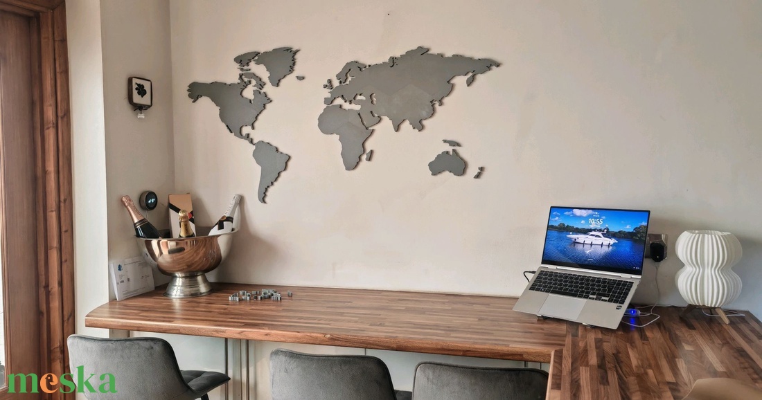 Nagy 3D Világtérkép fali dekoráció - otthon & életmód - dekoráció - kép & falikép - 3d képek - Meska.hu