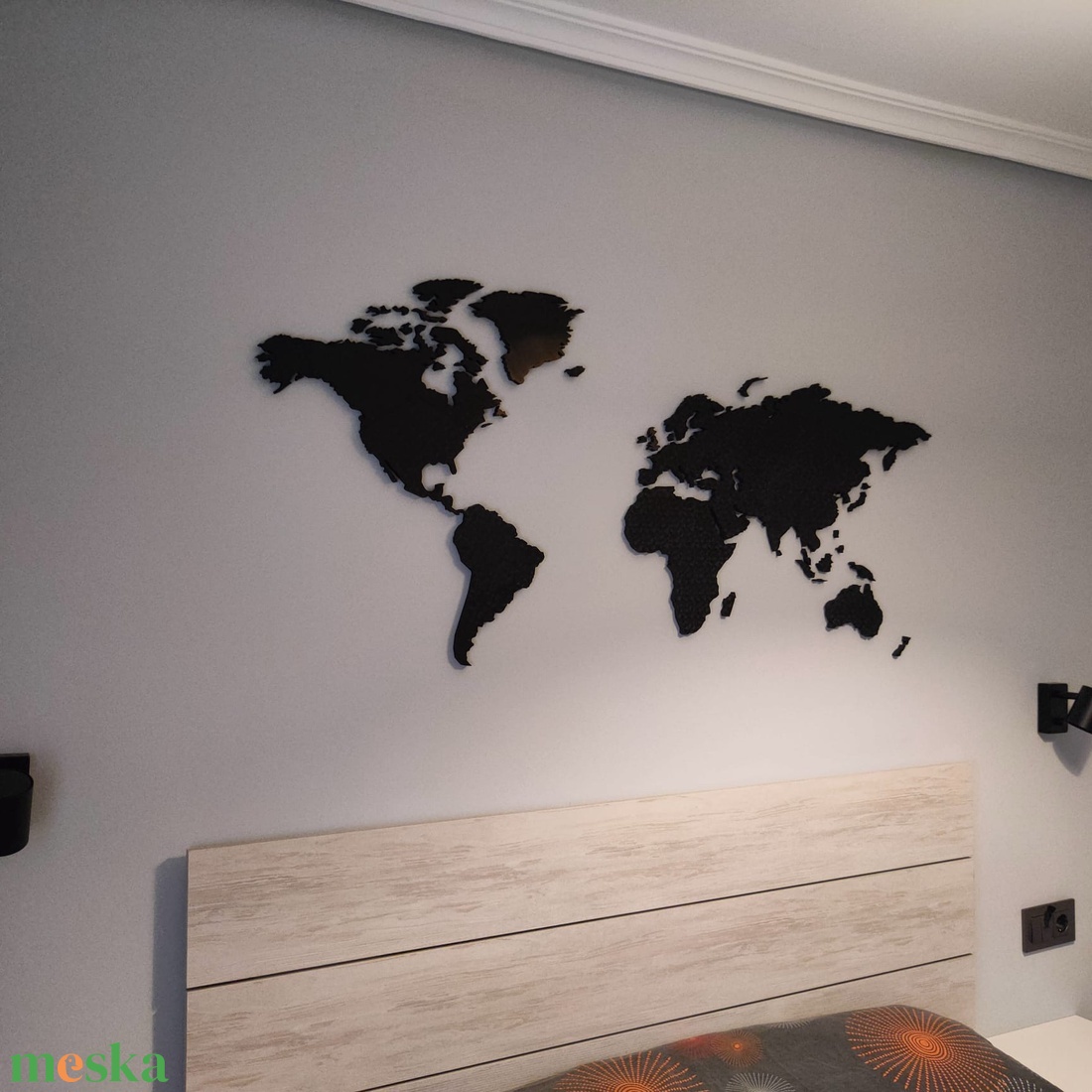 Nagy 3D Világtérkép fali dekoráció - otthon & életmód - dekoráció - kép & falikép - 3d képek - Meska.hu