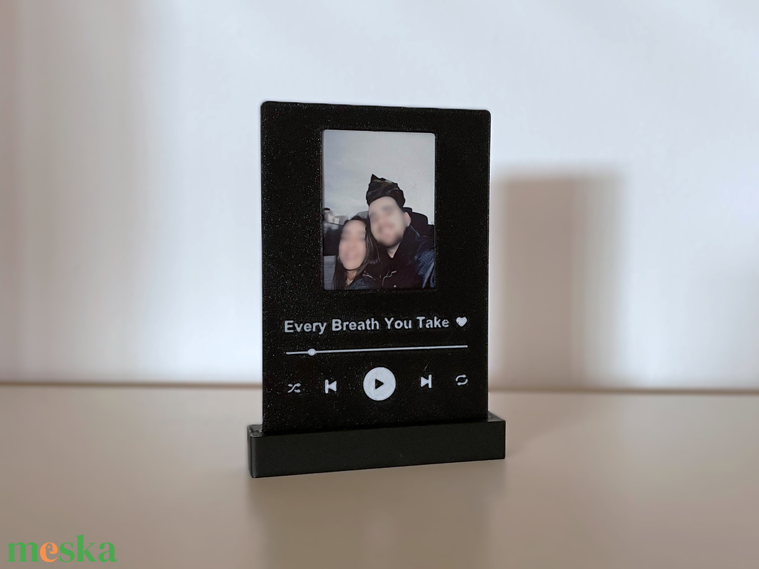 Egyedi Spotify stílusú fotós emléktábla � páros ajándék - otthon & életmód - dekoráció - kép & falikép - képkeret - Meska.hu