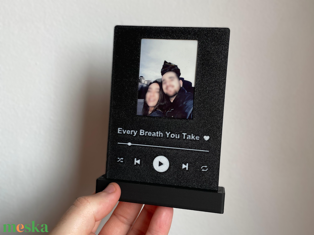 Egyedi Spotify stílusú fotós emléktábla � páros ajándék - otthon & életmód - dekoráció - kép & falikép - képkeret - Meska.hu