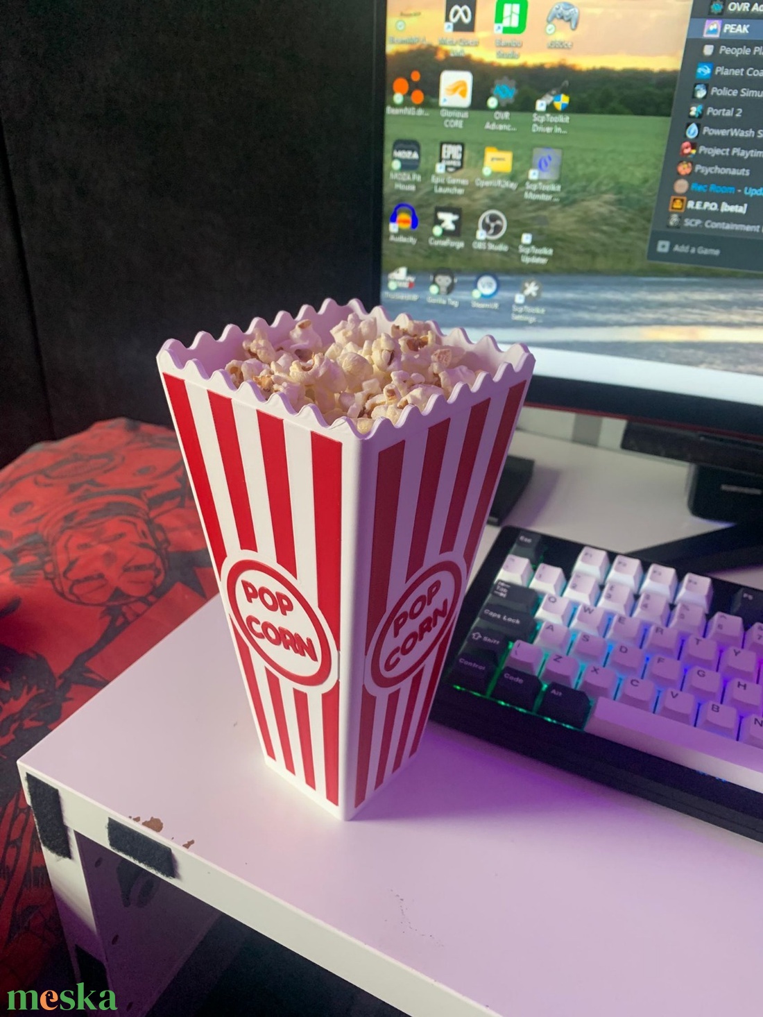 Mozis Popcorntartó saját névvel. - otthon & életmód - dekoráció - asztal és polc dekoráció - dekorációs tál, tartó - Meska.hu