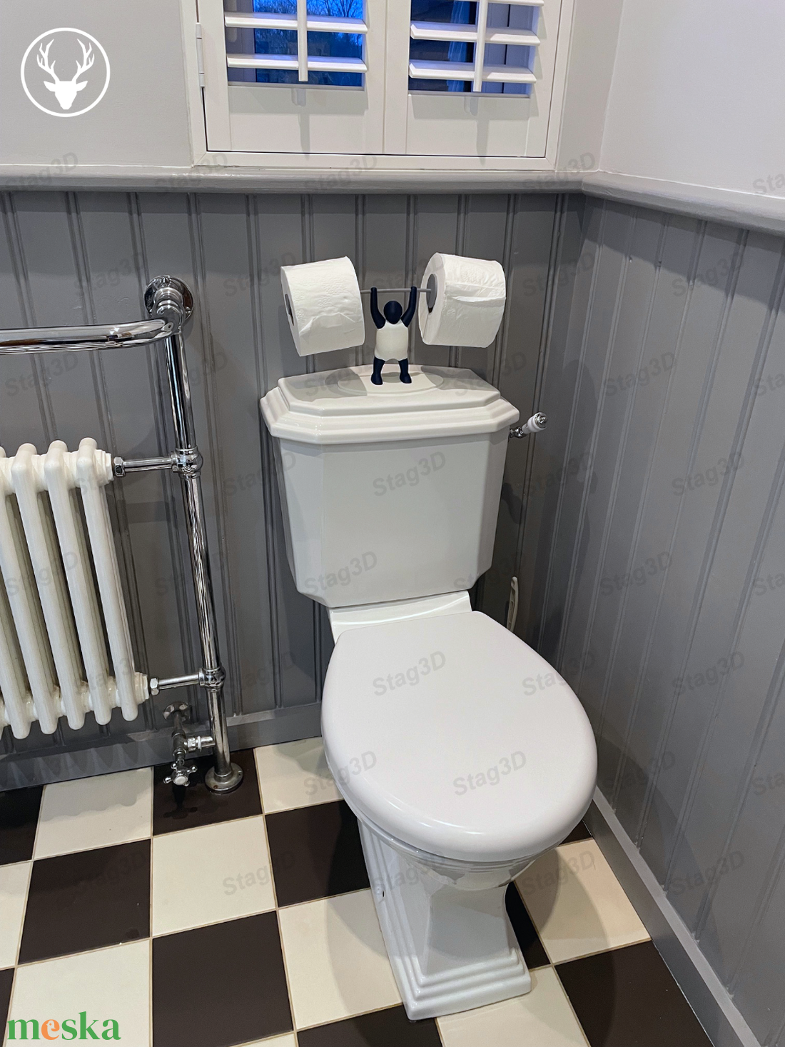 Humoros Erőemelő Wc Papír Tartó - otthon & életmód - fürdőszoba - fürdőszobai tároló - Meska.hu