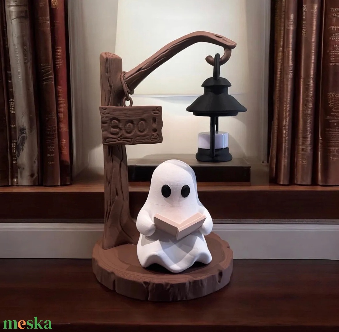 Nagy Világító Szellem Polcdísz - otthon & életmód - dekoráció - halloween - halloweeni figurák - Meska.hu