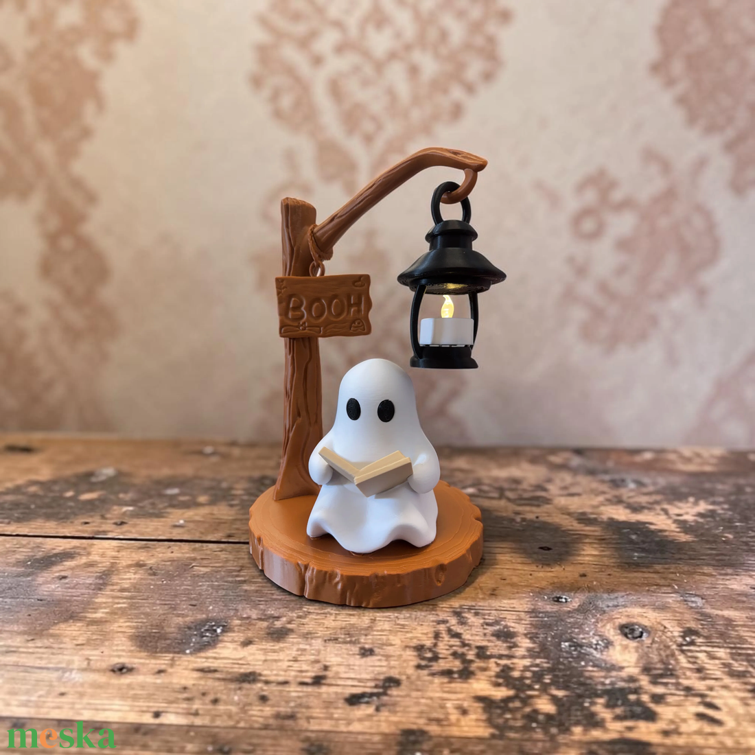 Nagy Világító Szellem Polcdísz - otthon & életmód - dekoráció - halloween - halloweeni figurák - Meska.hu