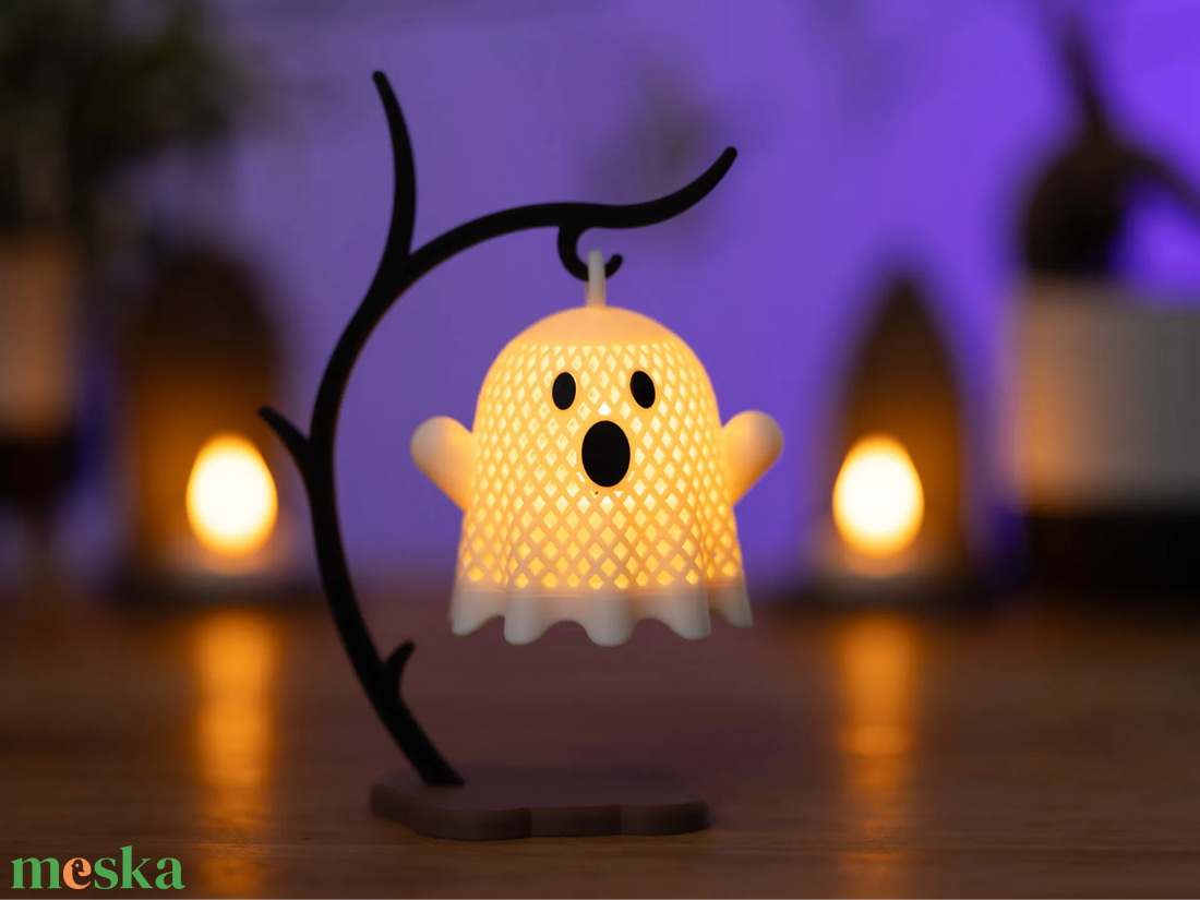 Kicsi Lebegő Világító Szellem Asztaldísz - otthon & életmód - dekoráció - halloween - halloweeni figurák - Meska.hu