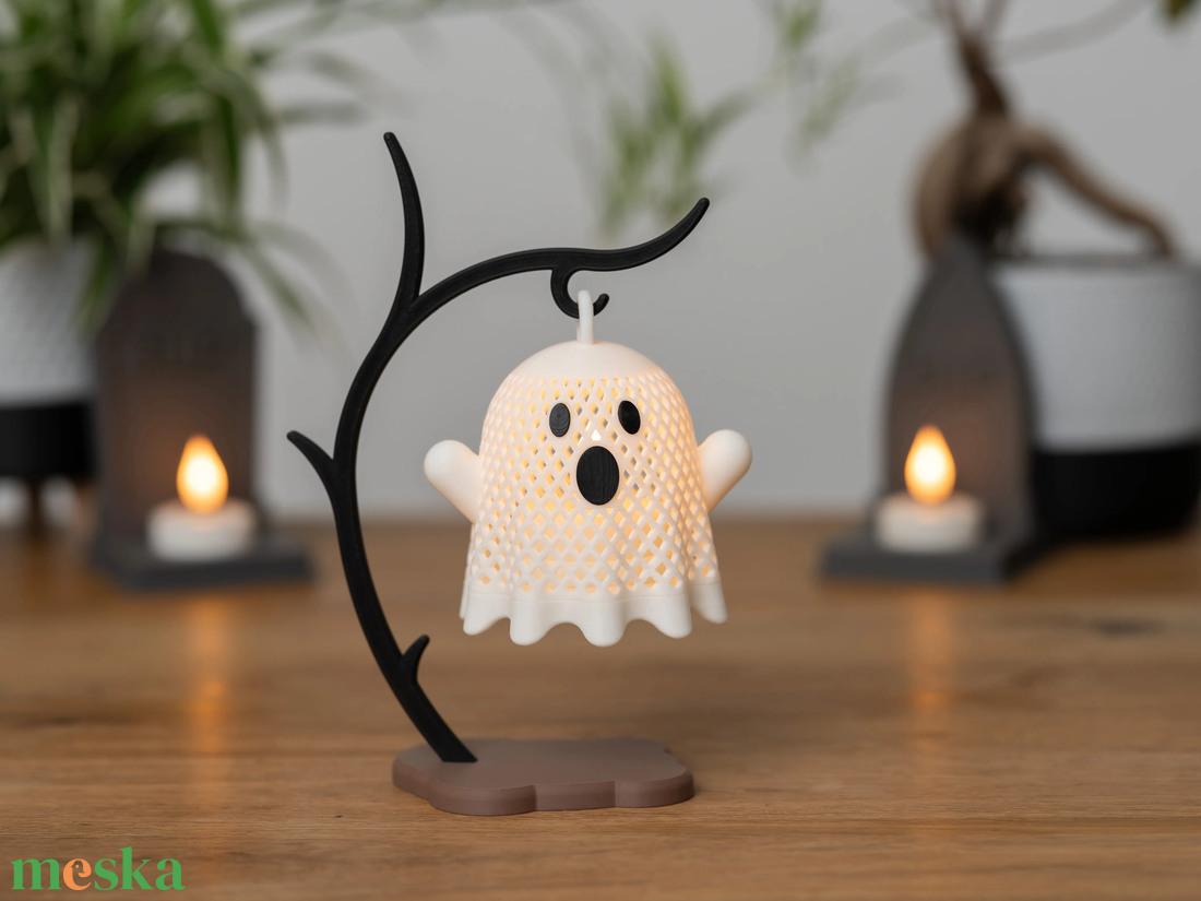 Kicsi Lebegő Világító Szellem Asztaldísz - otthon & életmód - dekoráció - halloween - halloweeni figurák - Meska.hu