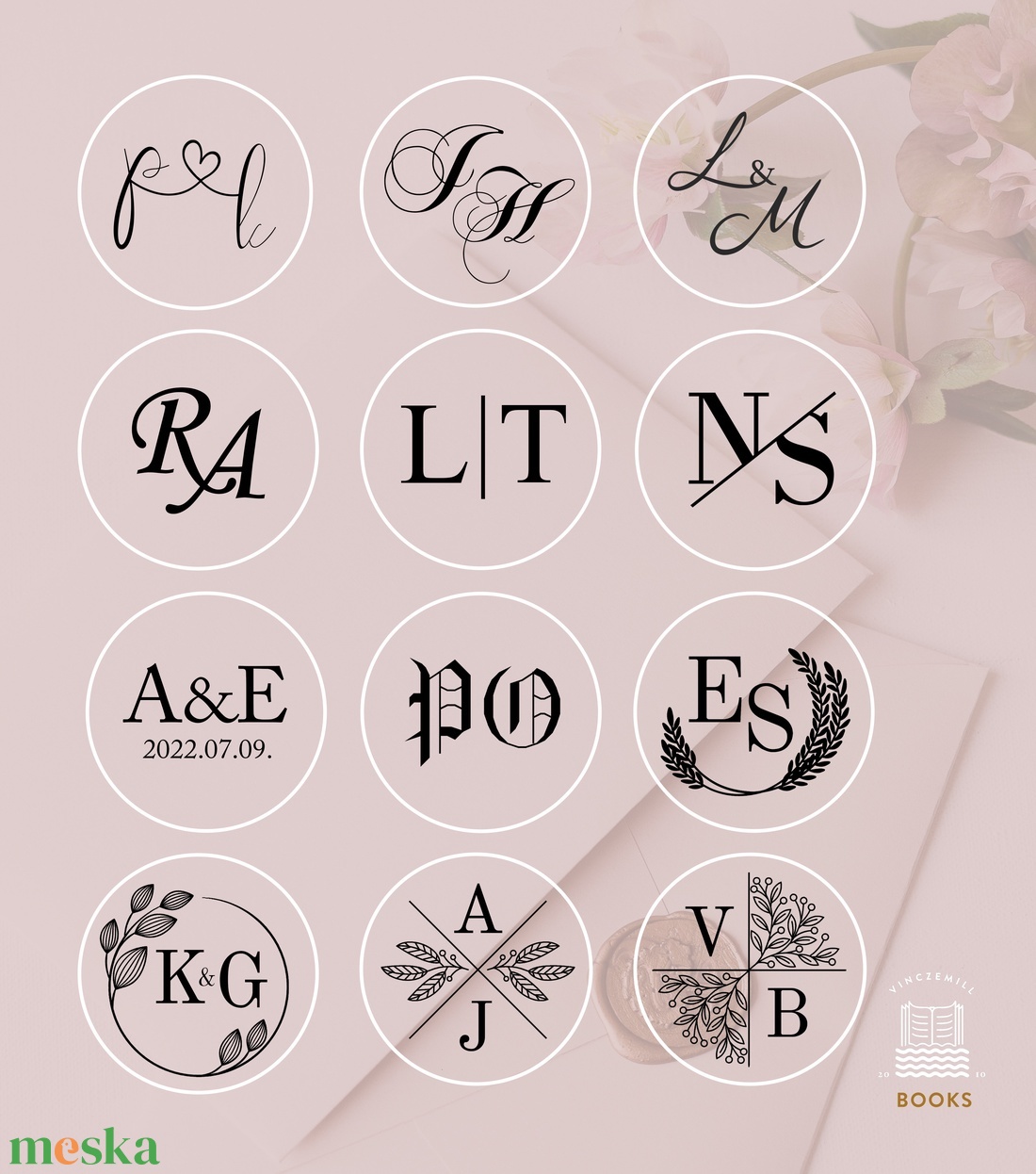 Monogramos pecsétnyomó / Viaszpecsét kezdőbetűkkel / Esküvői bélyegző / Személyre szabott monogram - esküvő - meghívó & kártya - meghívó - Meska.hu Monogramos pecsétnyomó / Viaszpecsét kezdőbetűkkel / Esküvői bélyegző / Személyre szabott monogram - esküvő - meghívó & kártya - meghívó - Meska.hu