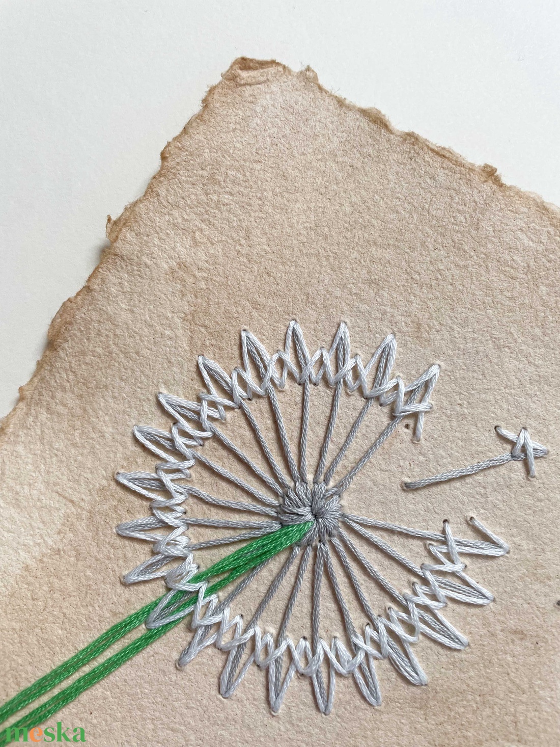 DANDELION artwork kézzel készült merített papíron, kerettel együtt, 21x30 cm - otthon & lakás - dekoráció - kép & falikép - kép & falikép - Meska.hu