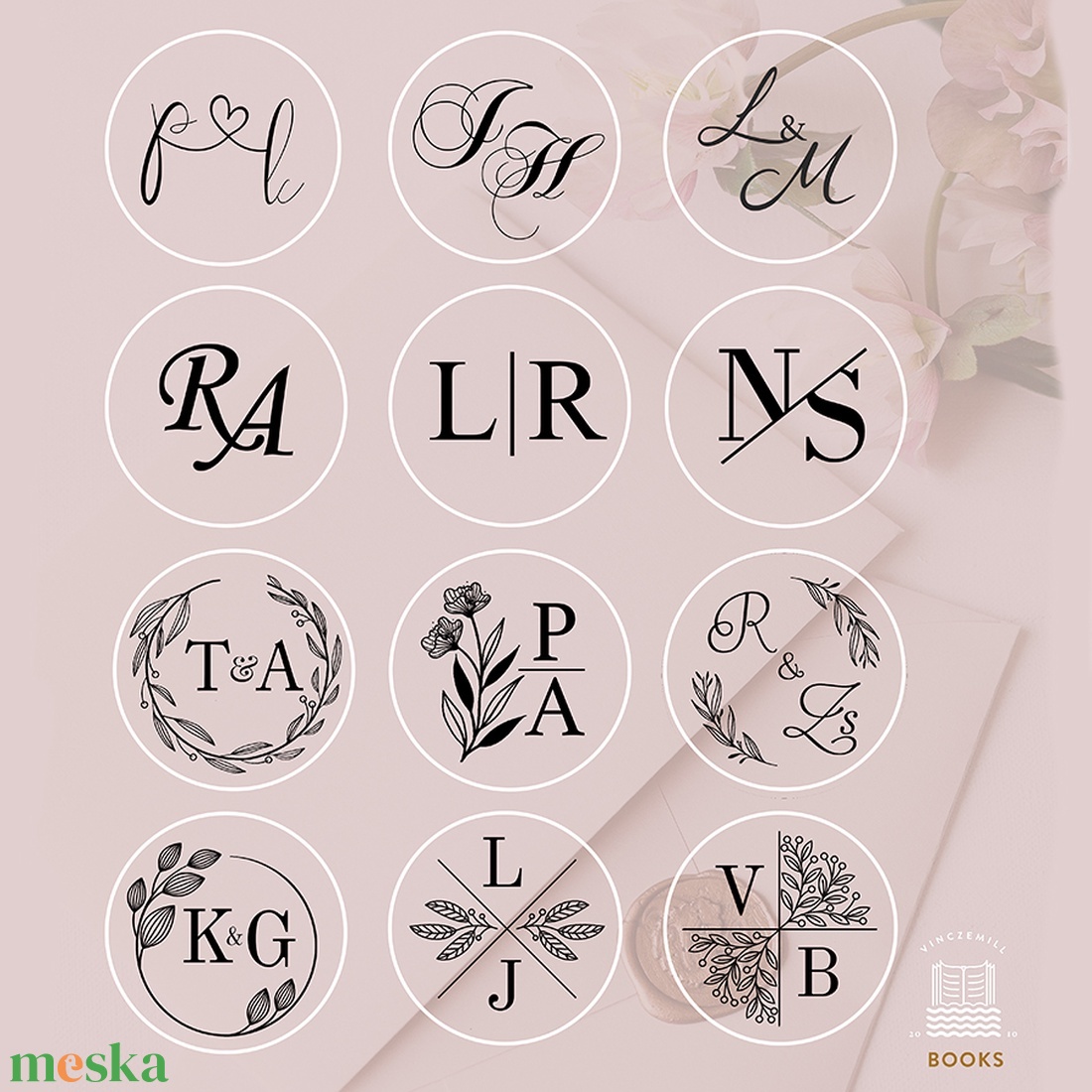 Egyedi viaszpecsét készítő csomag � legyen szó esküvői monogramról vagy céges logóról - esküvő - meghívó & kártya - meghívó - Meska.hu