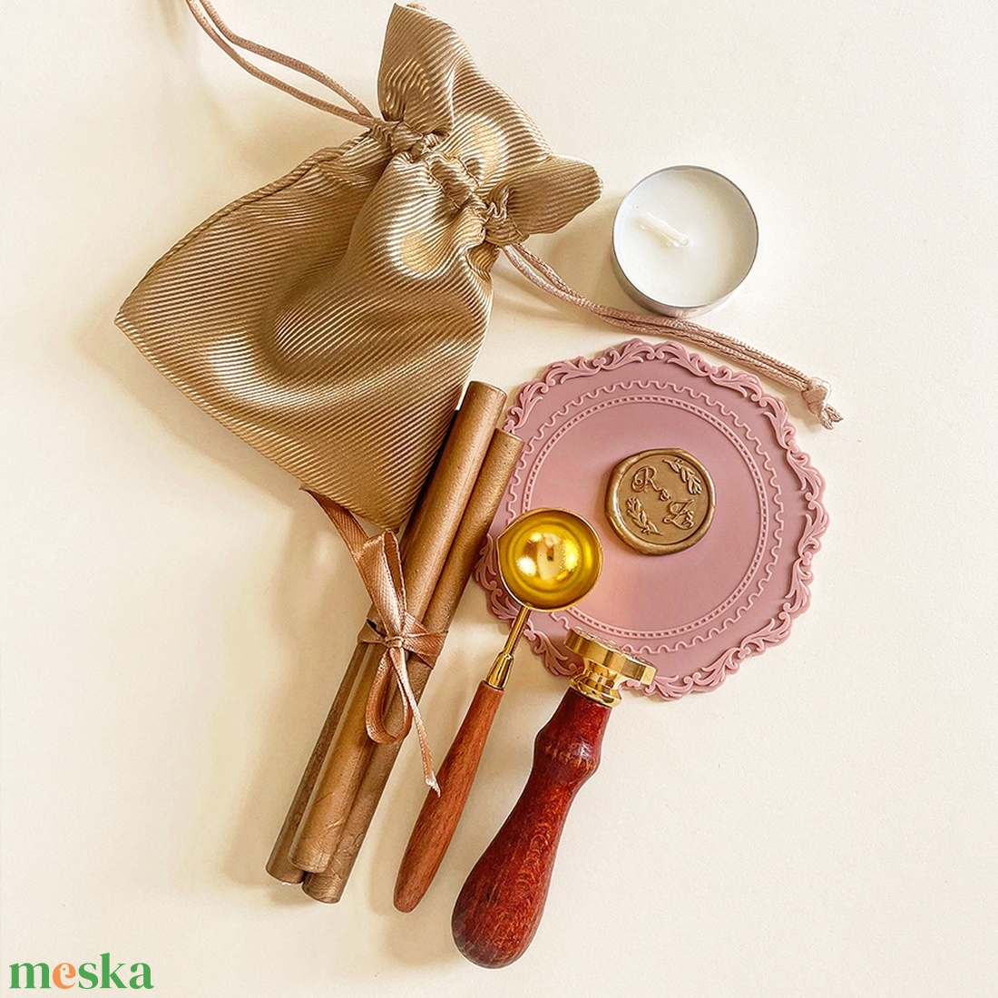 Egyedi viaszpecsét készítő csomag � legyen szó esküvői monogramról vagy céges logóról - esküvő - meghívó & kártya - meghívó - Meska.hu