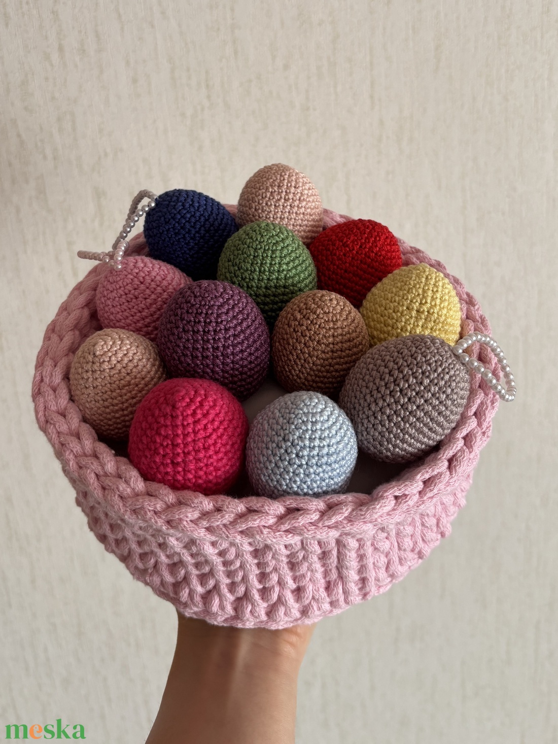 Horgolt tojás - ünnepi díszek, dekorációk - húsvéti díszek és dekorációk - húsvéti tojás, hímestojás - Meska.hu