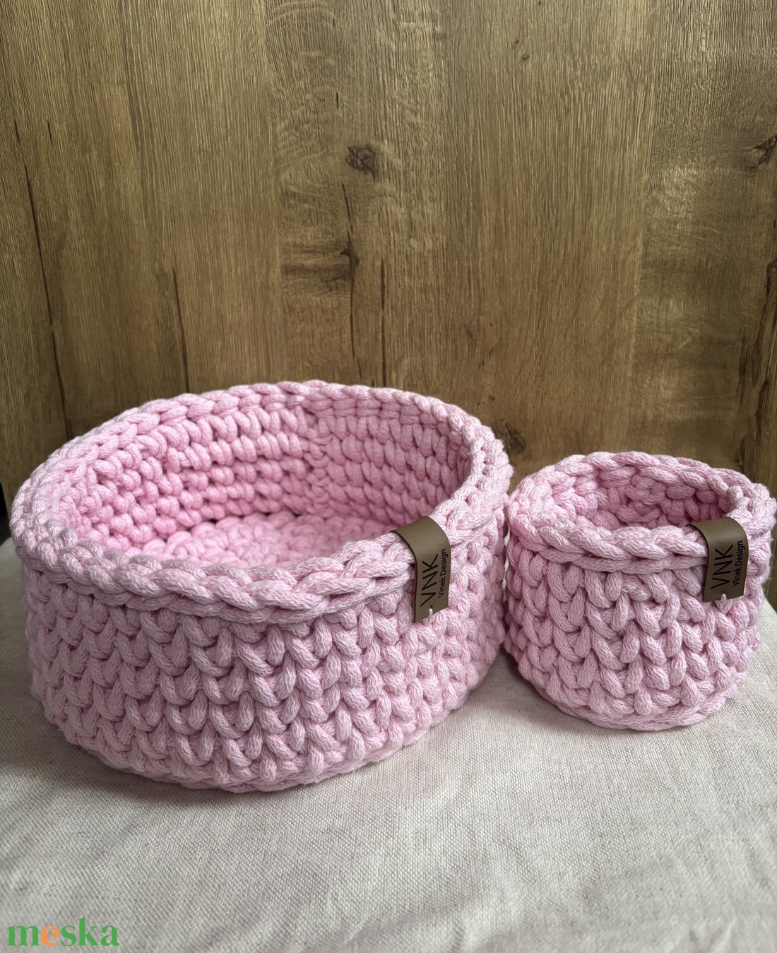 Horgolt tároló szett - otthon & életmód - tárolás & rendszerezés - tárolókosár - Meska.hu