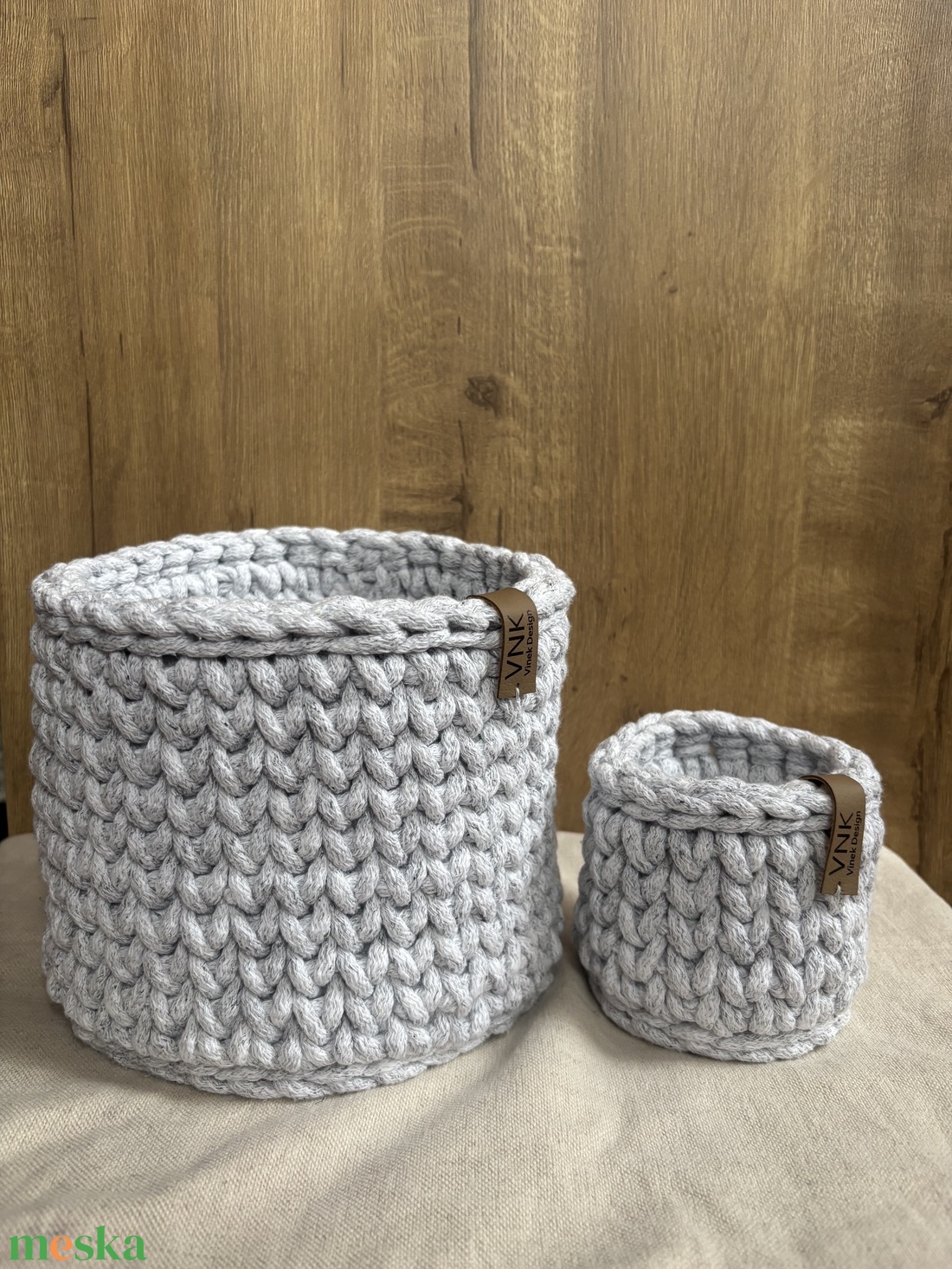 Horgolt tároló szett - otthon & életmód - tárolás & rendszerezés - tárolókosár - Meska.hu