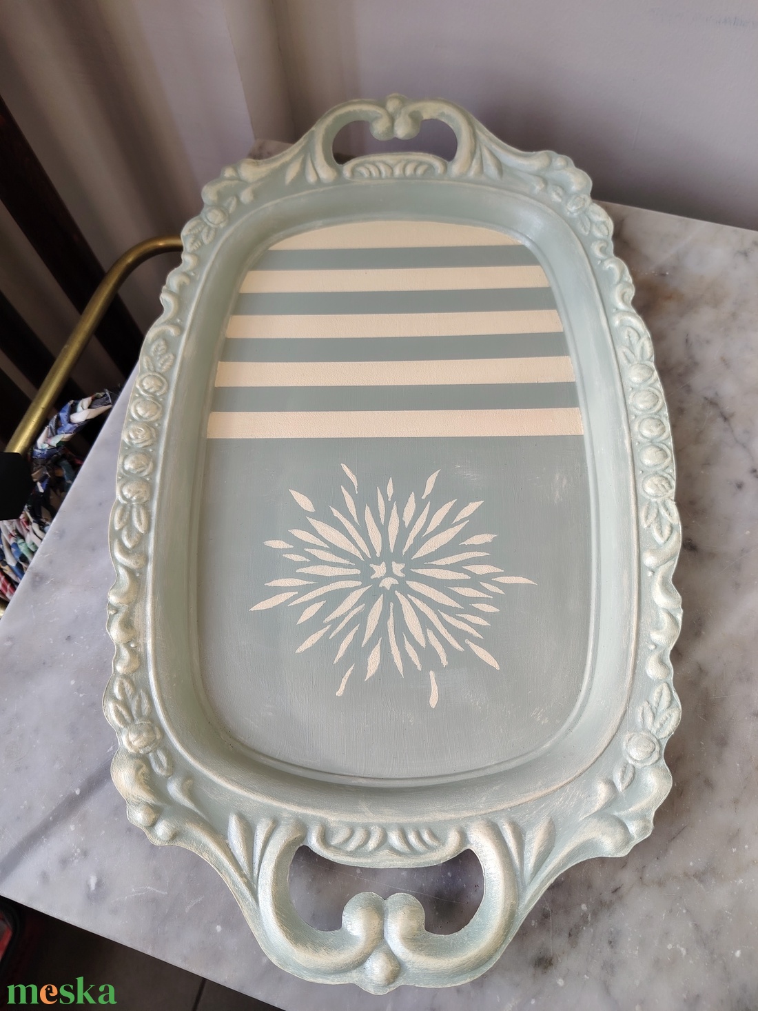 Vintage fém tálca - otthon & életmód - konyhafelszerelés, tálalás - tálalás - tálca - Meska.hu