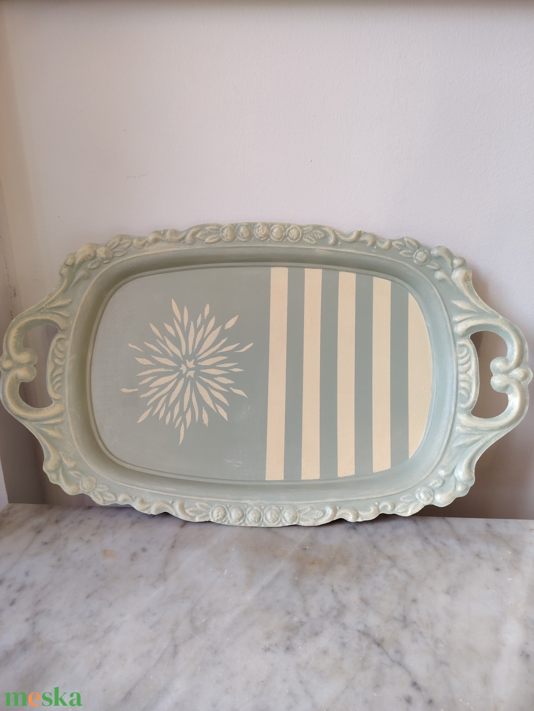 Vintage fém tálca - otthon & életmód - konyhafelszerelés, tálalás - tálalás - tálca - Meska.hu