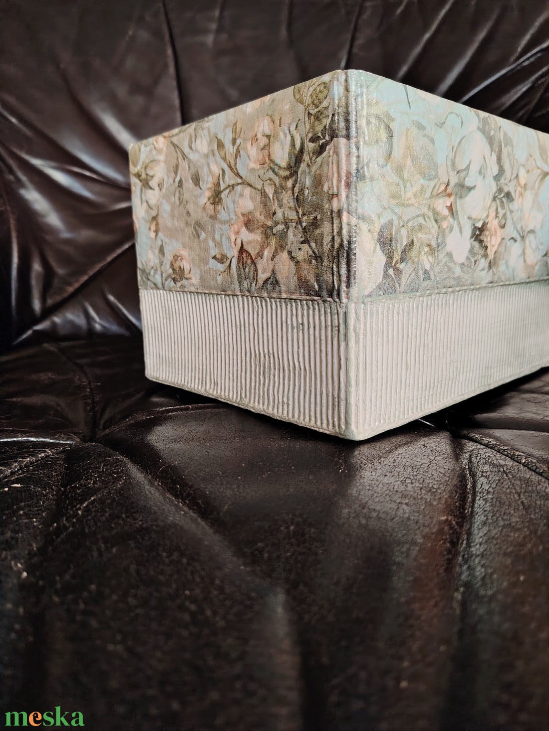 Rózsás tárolódoboz - otthon & életmód - tárolás & rendszerezés - doboz - Meska.hu