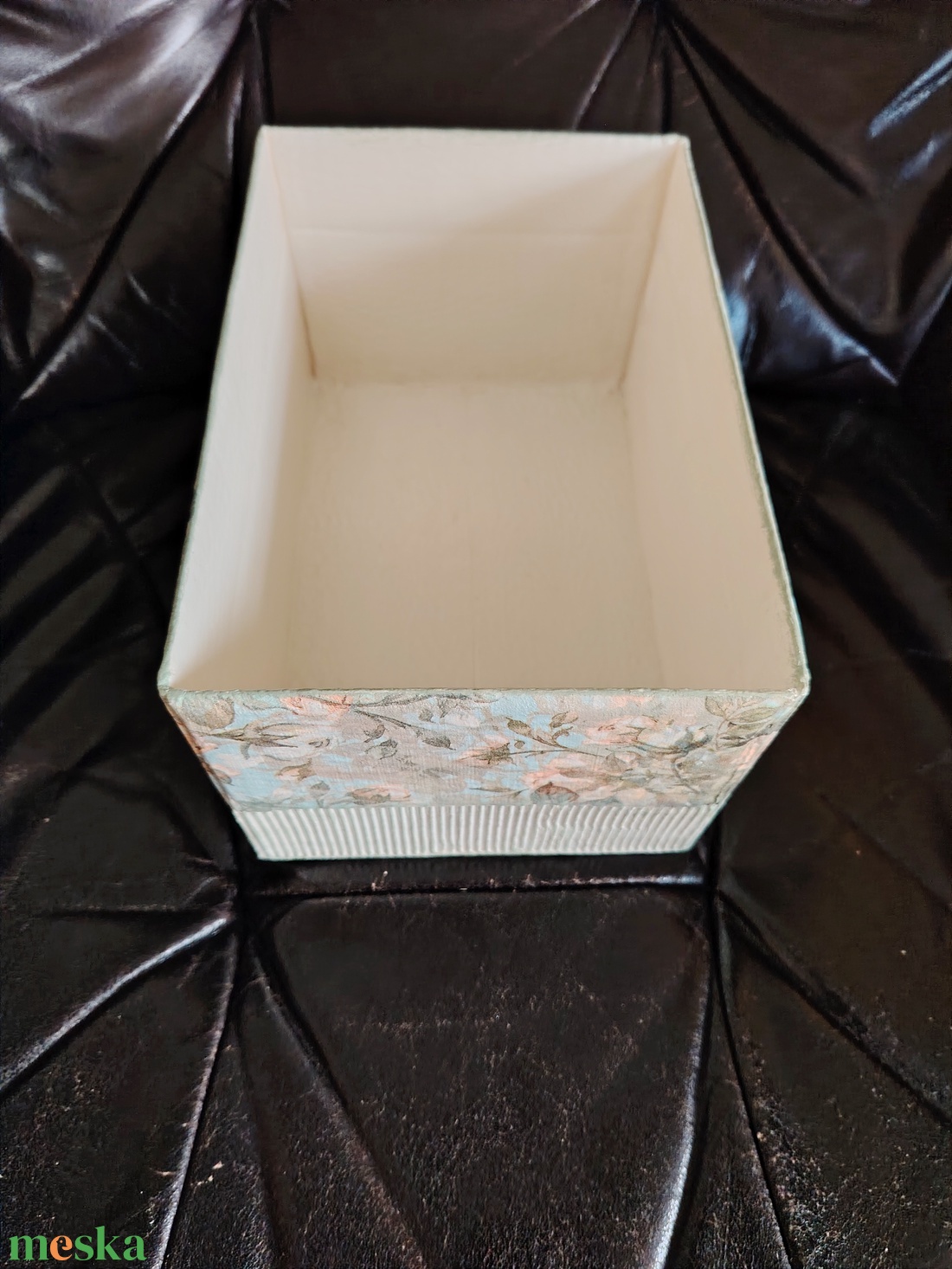 Rózsás tárolódoboz - otthon & életmód - tárolás & rendszerezés - doboz - Meska.hu