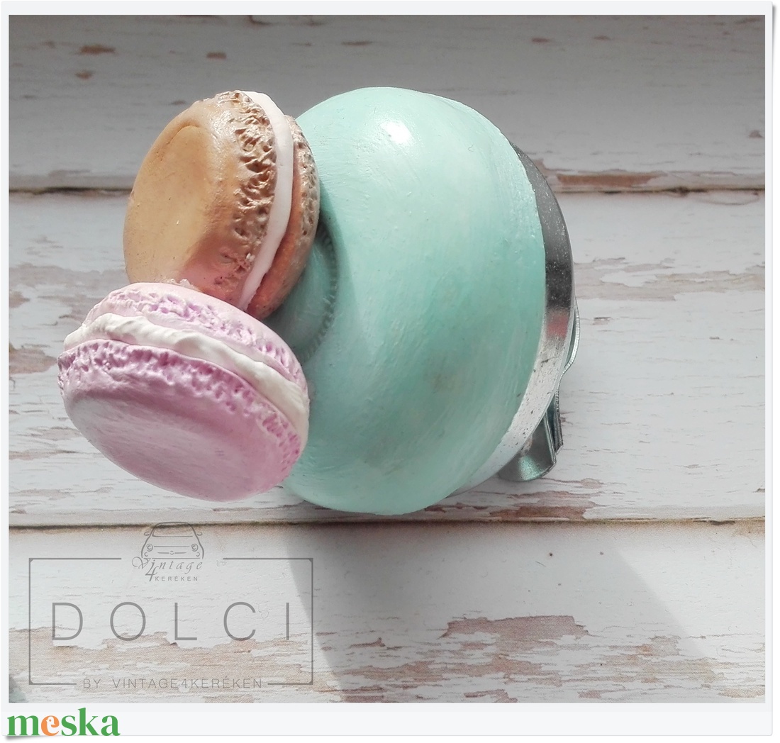 Vintage bike bell - egyedi biciklicsengő macaronnal - játék & sport - sport és kikapcsolódás - kerékpározás - Meska.hu