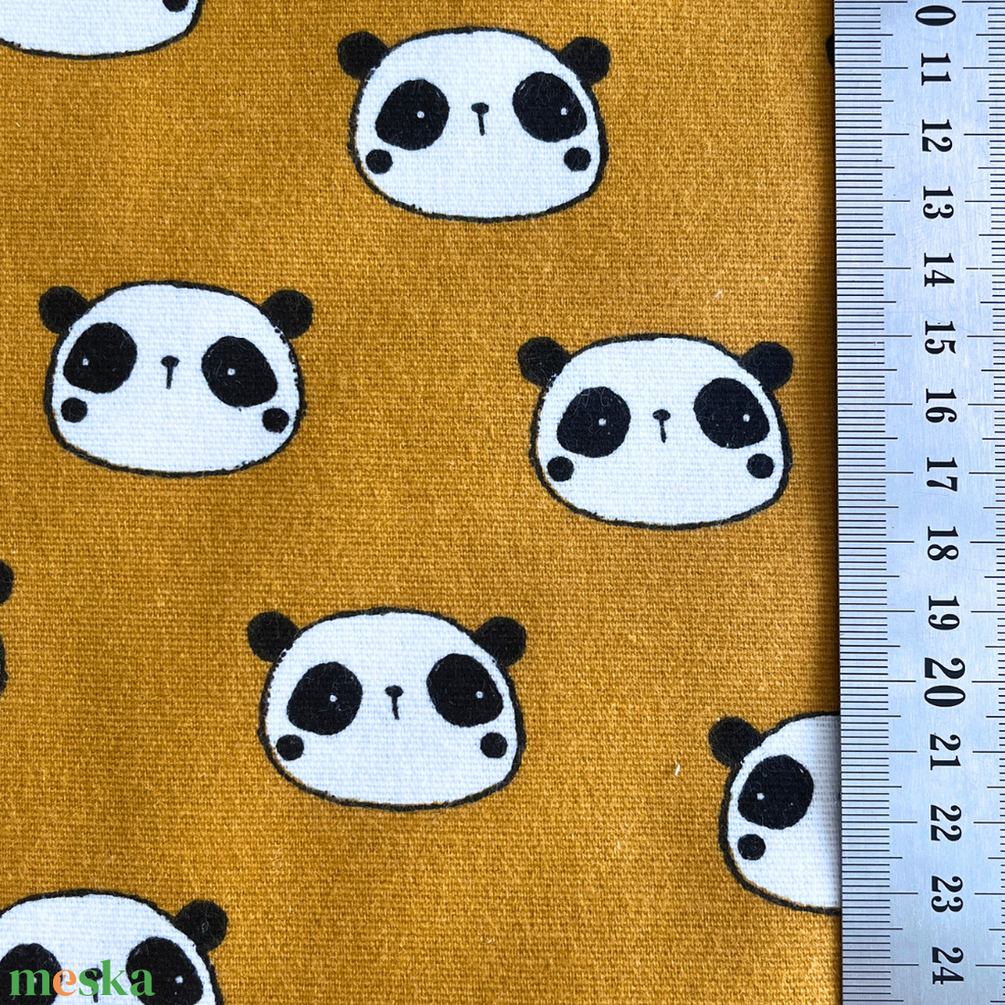 Poppy HI THERE Panda mintás designer pamutflanel � Limitált anyagdarabok (OEKO-TEX) - kellékek & szerszámok - méteráru - anyagcsomag - Meska.hu