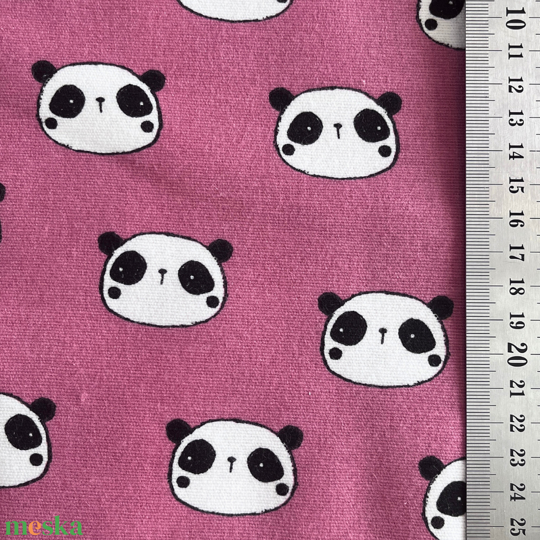 Poppy HI THERE Panda mintás designer pamutflanel � Limitált anyagdarabok (OEKO-TEX) - kellékek & szerszámok - méteráru - anyagcsomag - Meska.hu